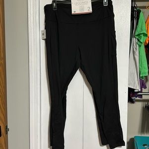 2 pairs! NWT black leggings with cell pocket